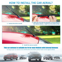 VooGenzek 18cm Car Antenna Mast Universal, Car AM/FM Radio Mini Short