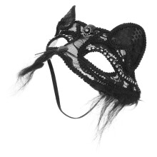 Zwart Cosplay Masker Plastic En Metaal Maskerade Party
