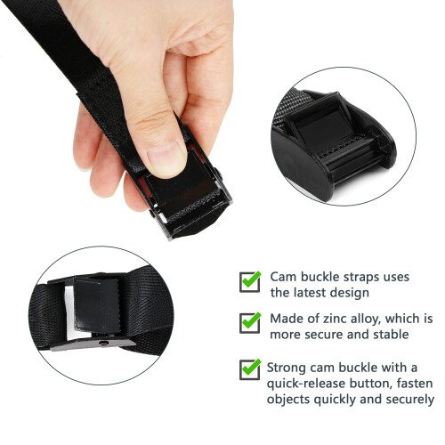 Newthinking 4 Pack Tie Down Straps, Heavy Duty Lashing Straps 2