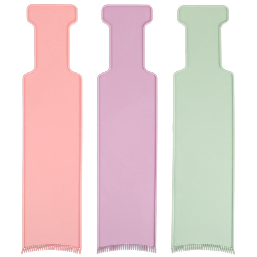 3St Haarverf Highlighting Comb Board Plastic Voor Styling Gebruik
