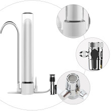 1Set Keukenwaterfilter Voor Thuis Wit Keramisch Met Metalen Onderdelen