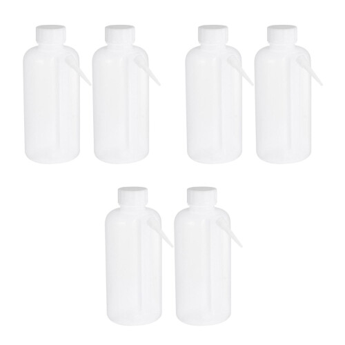 6Pièces Flacons Plastique Blancs Squeeze Usage