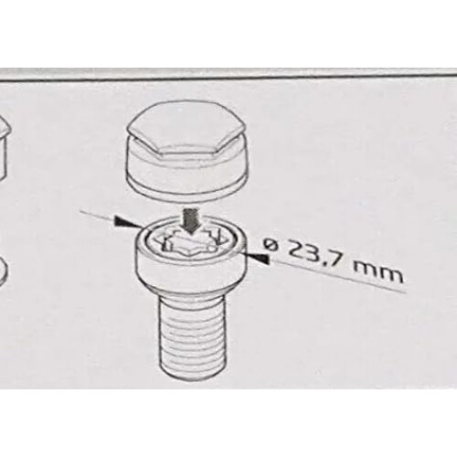 Partsdealers Locking Wheel Nut Covers for Audi models - Durable 1