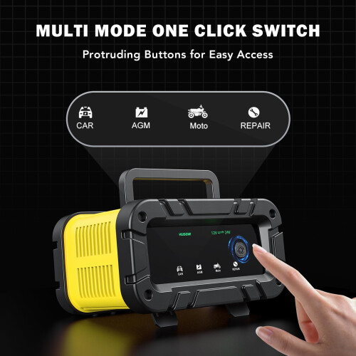 20A Car Battery Charger 12V/24V, Smart Fully Automatic Battery 1