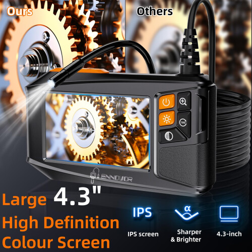 ENNOVOR PRO 4.3'' IPS Endoscope Inspection Camera, 1920P HD Borescope 1