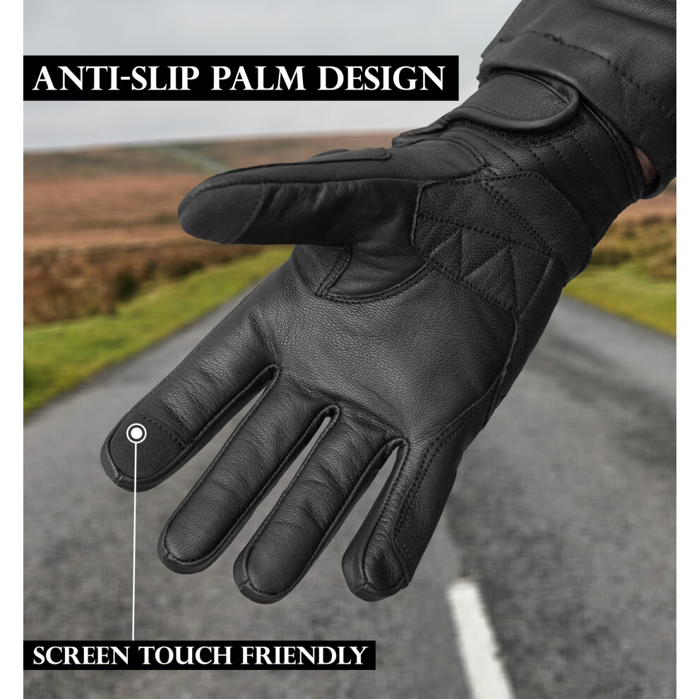 Hand Fellow Premium Leather Motorbike Motorcycle Gloves Touch Screen 5006652403690
