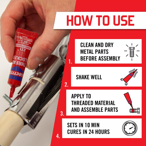 Loctite Loctite Threadlocker Red 271,0.20 fl. 1