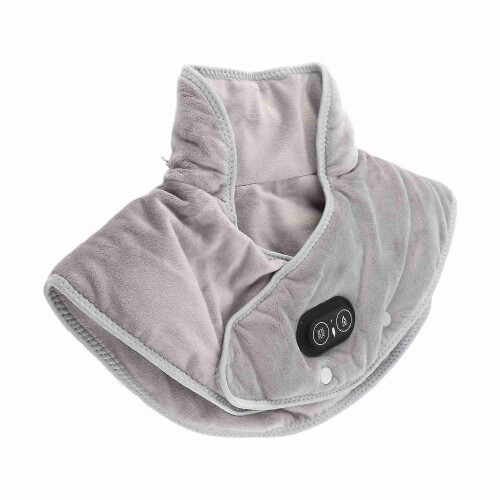 Grey Heating Pad for Neck Shoulders 3 Level Temperature Adjustment Massage Mode Sable Fabric Electri 2