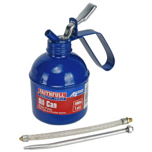 Faithfull FAIOC500 Oil Can 500ml Pistol Type Includes Rigid and