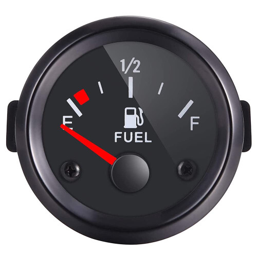 Gebildet Fuel Level Indicator, 2 Inch 52 mm E-1/2-F Pointer Universal 1