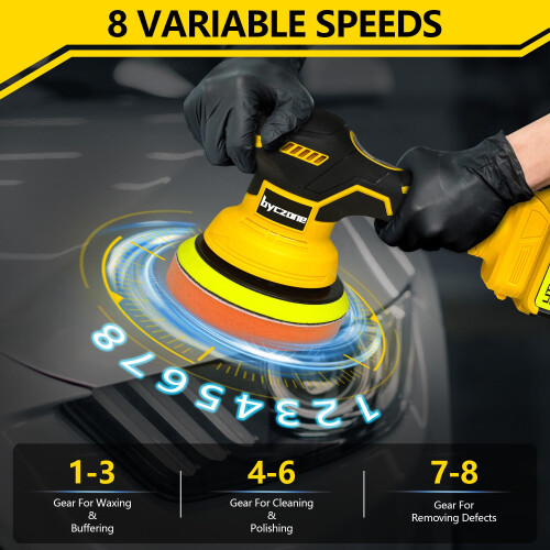 Cordless Car Buffer Polisher for Dewalt 20V Battery, 8 Variable Speed 2