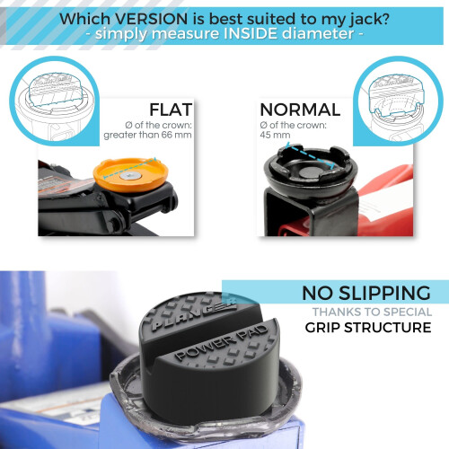PLANGER - POWER PAD flat - Premium Rubber Jack Pad for Trolley Jack, 2