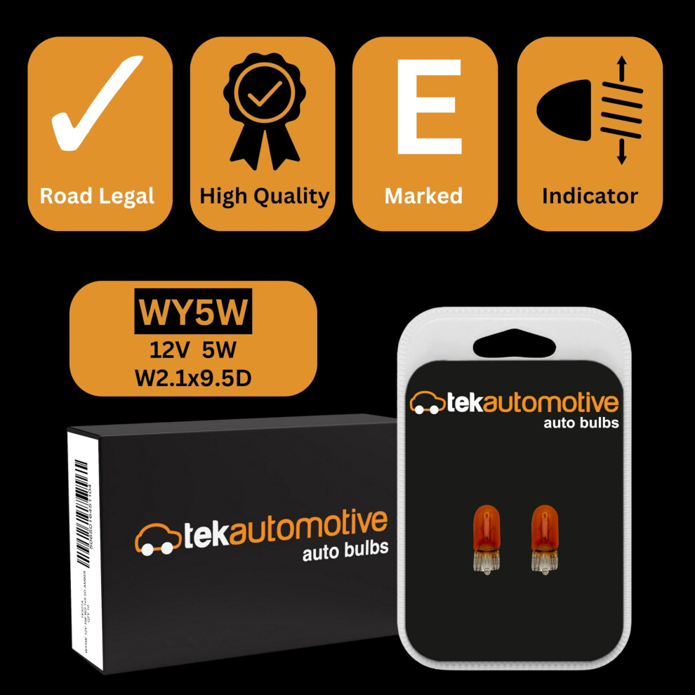 Tek Automotive 501 Indicator Bulbs Â Wy5w 12V 5W W2.1x9.5d Amber 5000805074362
