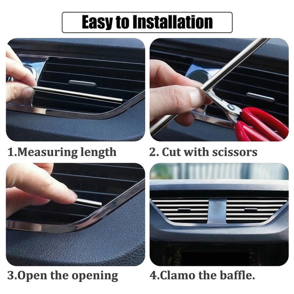 Gaomumu 20Pcs Car Vent Outlet Trims Strips, Diy Air Vent Outlet Trim 5008248527087