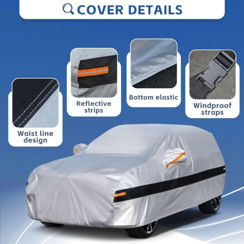 10 Layers SUV Car Cover Waterproof Breathable Large,100% Waterproof 2