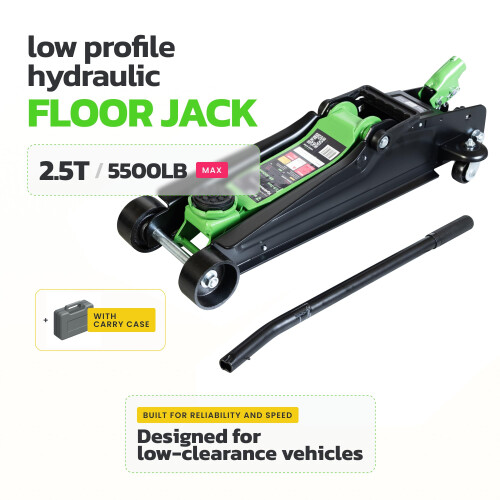 DRIVEUPTOOLS 2.5 Ton Low Profile Hydraulic Trolley Jack with Carry 1