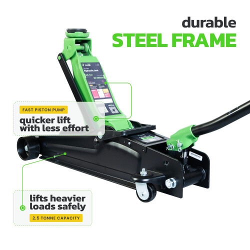 DRIVEUPTOOLS 2.5 Ton Low Profile Hydraulic Trolley Jack with Carry 2