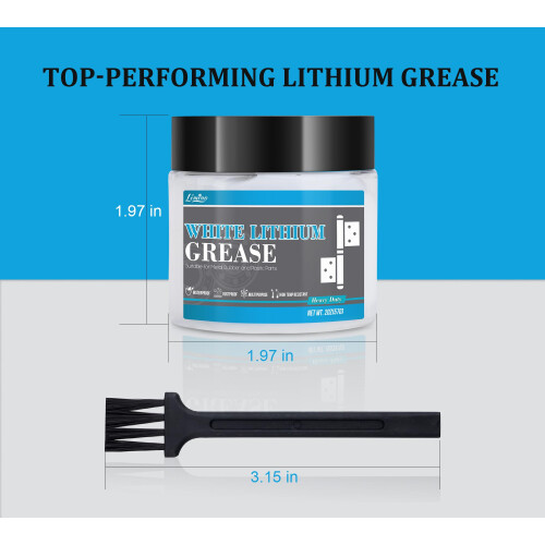 White Lithium Grease - 114g Multi-Purpose Lubricant for 1