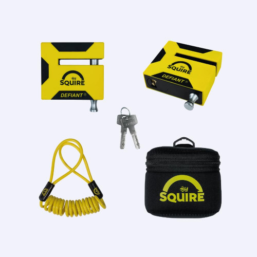 Squire Squire Defiant Motorcycle Lock: Angle Grinder Resistant Brake Disc 1