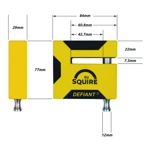 Squire Squire Defiant Motorcycle Lock: Angle Grinder Resistant Brake Disc 2