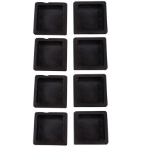 100mm x 100 mm Kunststoff Gerippt Quadratische Endkappen Abdeckrohr Einsätze 8 Stk