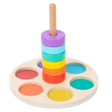 Rainbow Matching Blocks From- Enhance Cognitive Skills with Vibrant Colors and Shapes, Perfect for Kids