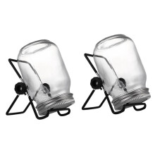 2X Keimende Samen Keimungs Deckel Set Keim Glas Set mit Halterung Filter Deckel Keimen Jar Filter