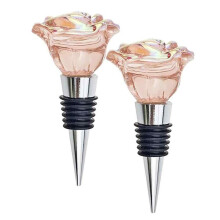 1set /2pcs Rose Wine Stopper, Reusable Wine Saver, Wine Accessories Gifts for Wine Lovers, Wedding Favors