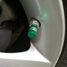 SENZEAL 5x Silver Around Tyre Valve Stem Caps Aluminum Alloy Wheel