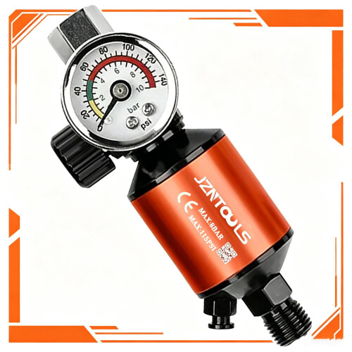 JZNTOOLS Air Filter Regulator with Swivel Air Connector, G1/4 1