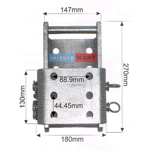 leisure MART Adjustable height mounting towball coupling drop plate 1