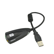 Externe USB Geluidskaart 7.1 Adapter 5HV2 3D Audio Headset Microfoon 3.5Mm voor Laptop PC Desktop PC
