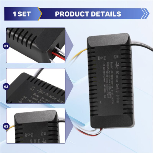 Ceiling Fan Remote Control Kit 6-Speed Adjustable Ceiling Fan Remote Replacement for Home Bedroom 2