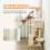 Torre per gatti con amaca e scaletta per arrampicarsi, beige 6