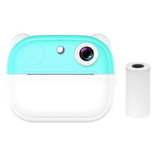 Kids Camera Instant Thermal Printer 2.0" Screen Photo Printer Timer Shooting Video Recording 1 Roll Print Paper