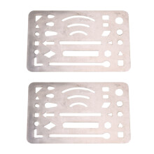 2X Edelstahl 27 Patterns Zeichenwerkzeug Loeschen/ Beseitigen