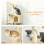 Torre per gatti extra alta con amaca e scaletta, beige 7