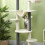 Tiragraffi da soffitto con amache e cesta, bianco 7