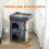 Torre tiragraffi compatta con due grotte, grigio scuro 6