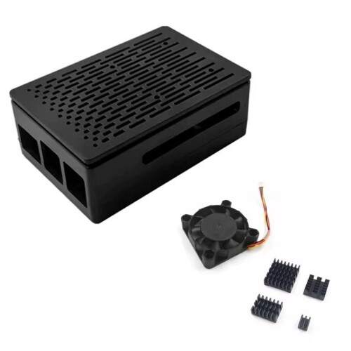 For Raspberry Pi 5 Case Cooling Shell with Cooling Fan Heatsink Install 3.5-Inch Screen Thermal Enclosure