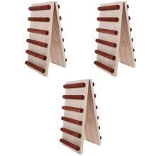 3Pièces Échelle Hamster Animaux De Compagnie Bois Khaki Décor