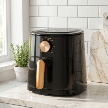 (Black) 5L Air Fryer with Visual Window, 8-In-1 Cooking Presets, Touch Screen, Timer Function, Dishwasher-Safe, Healthy Oil