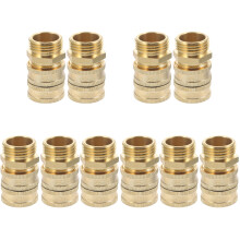 10Paires Tuyau Jardin Laiton Or Rapide Fiable