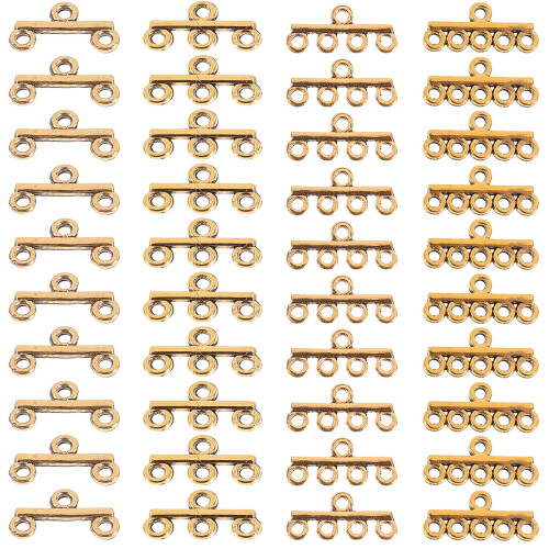 80Pièces Fermoirs Solides Dorés Pour DIY Colliers Bracelets