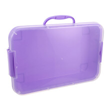 1Boîte De Rangement Plastique Violet Avec Pour Jouets Enfants