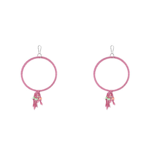 2Pièces Accessoire Perroquet Rose Pour Cage