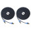 2Pièces Cable Réseau Ethernet Cat7 Noir Durable Connecteur Or 1
