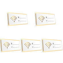 5Pièces Enseignes Acryliques WiFi Simples Résistantes Pour Murs