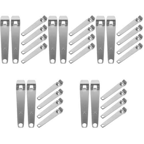 30Pièces Casse-Flacons Réutilisable Inox Petite Taille Argenté
