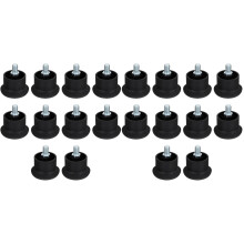 20Pièces Butées Fixes Pieds Chaise Noir Durable Protection Sol